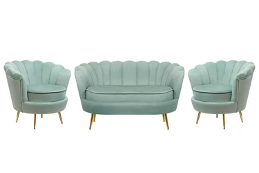 Комплект кресел и дивана ракушка Pearl Double Green