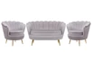 Комплект кресел и дивана ракушка Pearl Double Grey