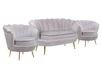 Комплект кресел и дивана ракушка Pearl Double Grey