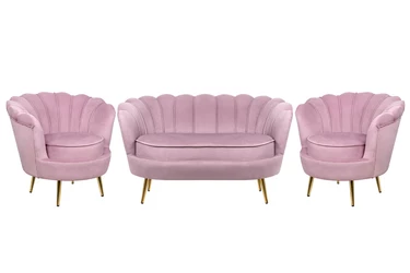 Комплект кресел и дивана ракушка Pearl Double Pink