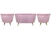Комплект кресел и дивана ракушка Pearl Double Pink