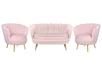 Комплект кресел и дивана ракушка Pearl Double Pink V2