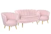 Комплект кресел и дивана ракушка Pearl Double Pink V2