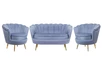 Комплект кресел и дивана ракушка Pearl Double Blue