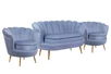 Комплект кресел и дивана ракушка Pearl Double Blue