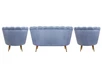 Комплект кресел и дивана ракушка Pearl Double Blue