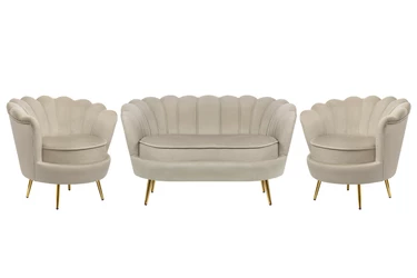 Комплект кресел и дивана ракушка Pearl Double Taupe
