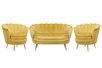 Комплект кресел и дивана ракушка Pearl Double Yellow