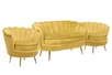Комплект кресел и дивана ракушка Pearl Double Yellow