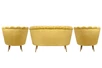 Комплект кресел и дивана ракушка Pearl Double Yellow