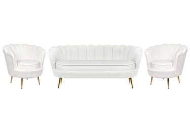 Комплект кресел и дивана ракушка Pearl Triple Beige