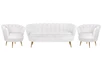 Комплект кресел и дивана ракушка Pearl Triple White Boucle