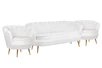 Комплект кресел и дивана ракушка Pearl Triple White Boucle