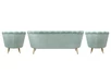 Комплект кресел и дивана ракушка Pearl Triple Green