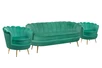 Комплект кресел и дивана ракушка Pearl Triple Green V2