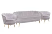 Комплект кресел и дивана ракушка Pearl Triple Grey