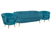 Комплект кресел и дивана ракушка Pearl Triple Marine