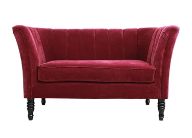 Прямой двухместный диван Dalena Vine красный