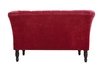 Прямой двухместный диван Dalena Vine красный