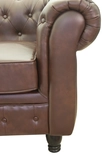 Прямой трехместный диван Chesterfield Brown 3S цвет коричневый