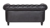 Диван из черной кожи Chesterfield Black Leather 2S
