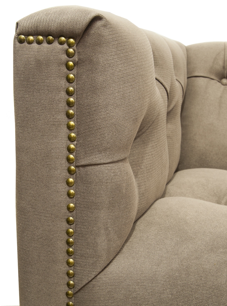 Прямой трехместный диван Orchest цвет коричневый