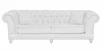 Трехместный прямой диван мягкий арт-деко Neylan белый