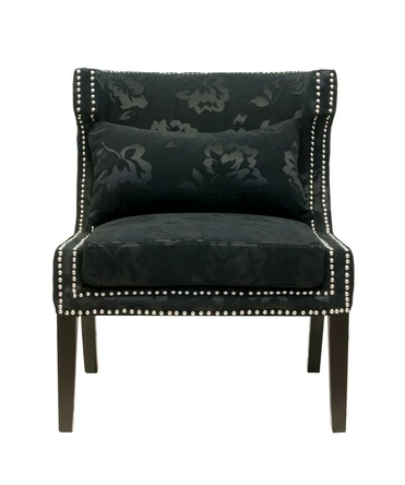 Мягкое полукресло с подлокотниками Suza Black