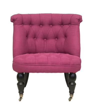 Низкое кресло каминное Aviana розовое