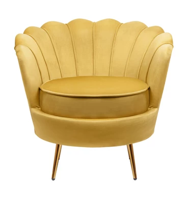 Низкое кресло ракушка Pearl Yellow