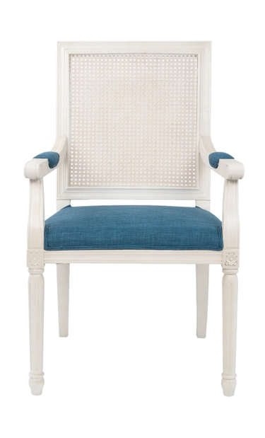 Мягкий стул с подлокотниками Wilton White