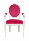 Мягкий стул с подлокотниками Diella Pink