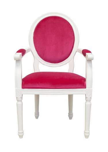Мягкий стул с подлокотниками Diella Pink