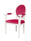 Мягкий стул с подлокотниками Diella Pink