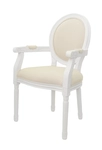 Мягкий стул с подлокотниками Volker Arm Beige and White