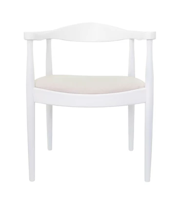 Мягкий стул с подлокотниками Carlo White