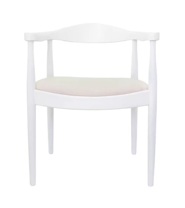 Мягкий стул с подлокотниками Carlo White