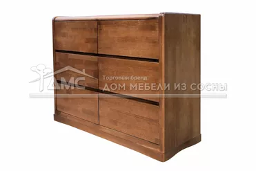 Комод с 6 ящиками массив сосны Бали Люкс