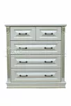 Комод с 5 ящиками белый Оливия