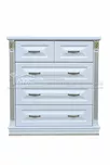 Комод с 5 ящиками белый Оливия