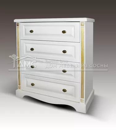 Комод с 4 ящиками сосна Милена