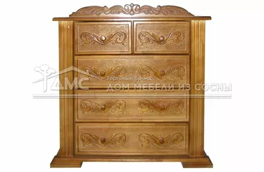 Комод с 5 ящиками Резной
