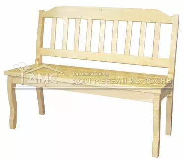 Лавка со спинкой Дачник