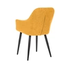 Стул с подлокотниками Leset Слим, каркас Черный, велюр Горчица