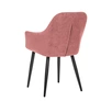 Стул с подлокотниками Leset Слим, каркас Черный, велюр Персиковый
