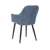 Стул с подлокотниками Leset Слим, каркас Черный, велюр Синий