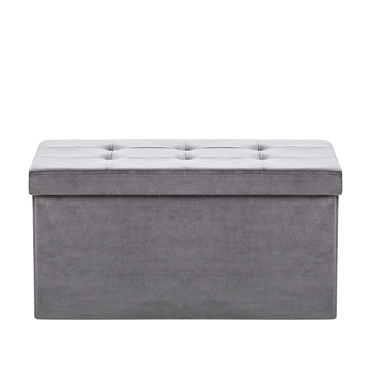 Пуф Leset Леда складной с крышкой, велюр Антрацит