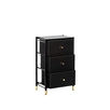 Комод Leset Нирита/Хайди, 3 ящика, Черный