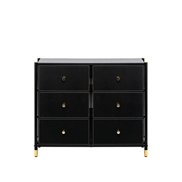 Комод Leset Нирита/Хайди, 6 ящиков, Черный