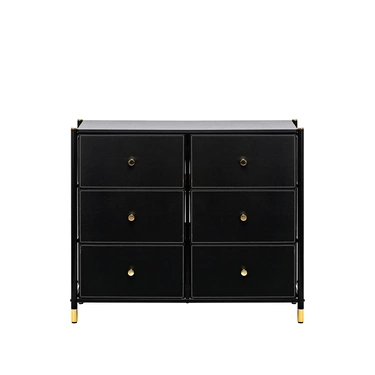 Комод Leset Нирита/Хайди, 6 ящиков, Черный